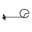 Gridwall cap holder display hook Gloss Black metal for store wall fixtures