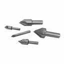 Set Of 5 Pc 1-1/4'' - 1'' HSS Single Flute Countersink Set Drilling Milling