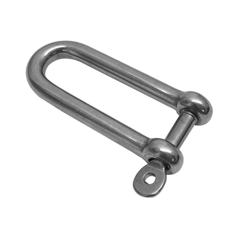 Set Of 5 PC 1/4" Captive Pin Long D-Shackle Threaded Stainless Steel For Boat Marine WLL 750 Lbs