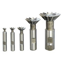 Set Of 5 PC HSS 3/8-1-7/8'' Dovetail Cutter End Mill Milling Flute Shank 45 Degree