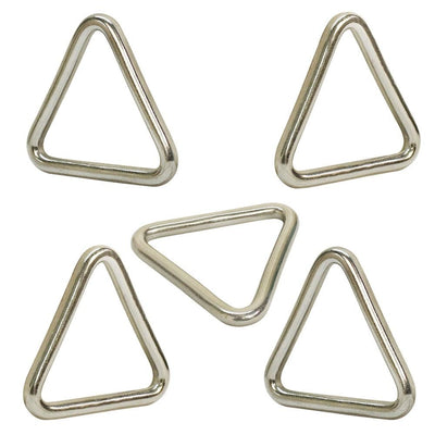5 Pieces Marine Grade 316 Stainless Steel 1/4'' x 2'' Triangle Ring Welded