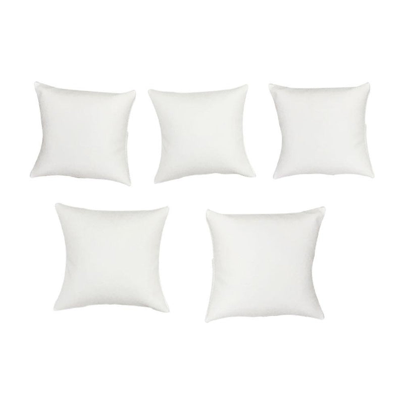Set Of 5 Pc White Faux Leather Jewelry Watch Bracelet Pillow Display Retail Fixture 4&