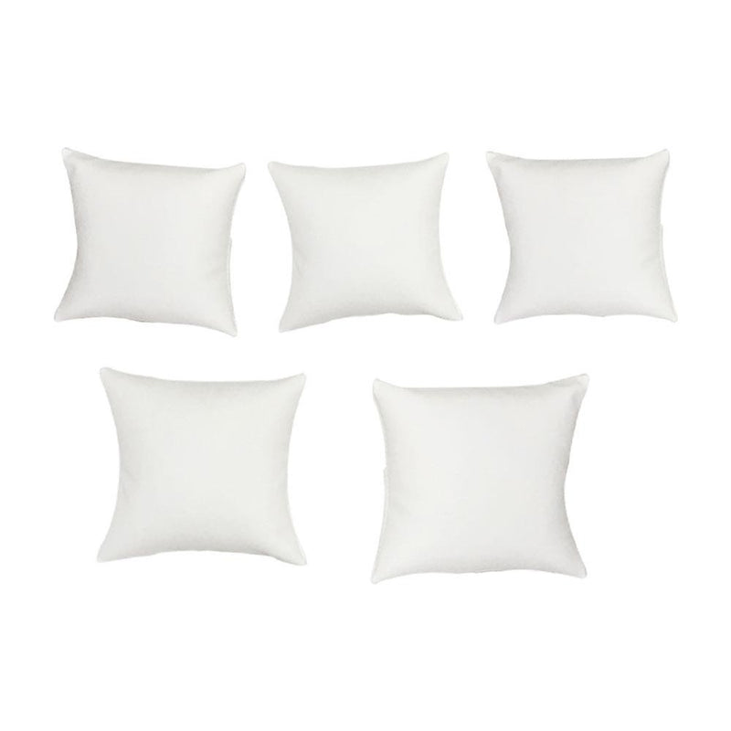 Set Of 5 Pc White Faux Leather Jewelry Watch Bracelet Pillow Display Retail Fixture 4&