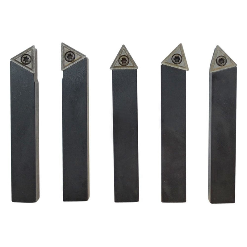Set Of 5 Pcs 5/16" indexable carbide insert Lathe turning tool bit With Wooden Case