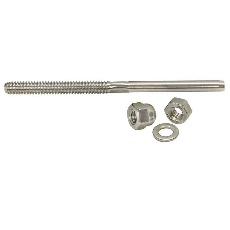 50 PCS 316 Stainless Steel Right Hand Swage Threaded Stud End Fitting for 1/8" Cable