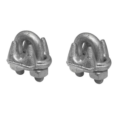 Set of 50 Pcs 1/4" Marine Galvanized Drop Forged Wire Rope Clip Cable Clamp