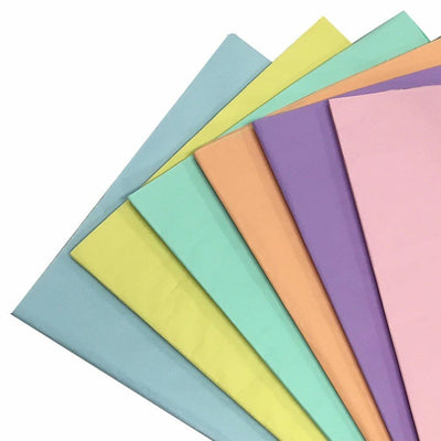 Set Of 576 Pc 20" x 30" 6 Colors Assortment Spring Pastel Wrapping Gift Tissue Paper