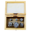 Set Of 6 PCS Heavy Duty HSS T-Slot Cutter 1/4''-3/4'' End Mill Milling Cutting