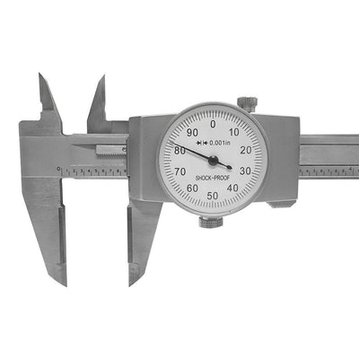 Shockproof  6'' Dial Caliper with Carbide Tipped Jaws