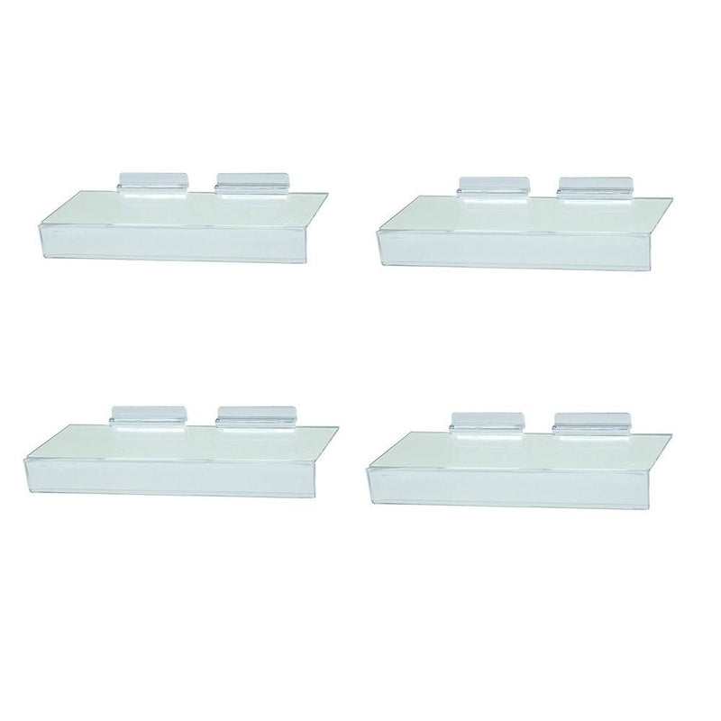 Slatwall Clear Acrylic Shoe Shelf 4&