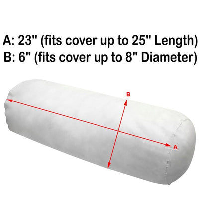 Small Bolster Pillow 23" x 6" Round Long Insert Polyester Fill Fiber
