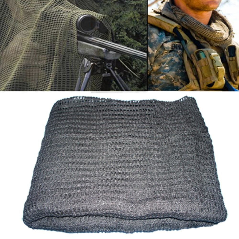 SNIPER VEIL Net Face Head Hood Scarf Gear Cover Camo 44"x35" - Black