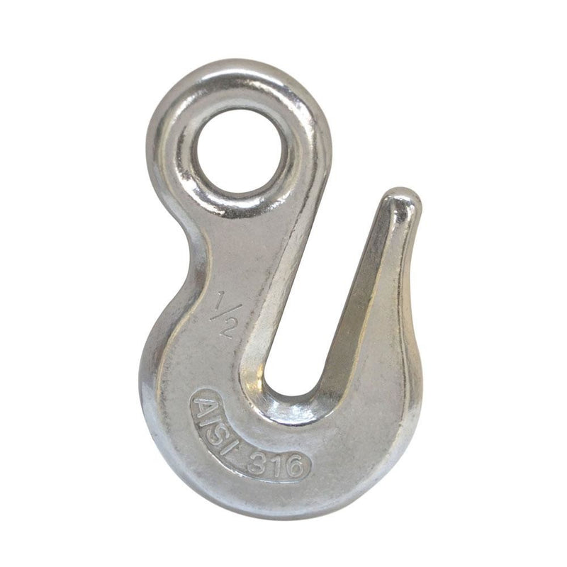 Stainless Steel 1/2" Cast Eye Clevis Grab Hook Chain Transport Tow Trailer Chain Tie Down Bucket Trailer