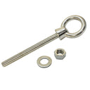 Stainless Steel 3/8" x 6" Shoulder Lift Eye Bolt Rigging Ring Bolt Machine Mount Fully Threaded 1,000 Lb Cap