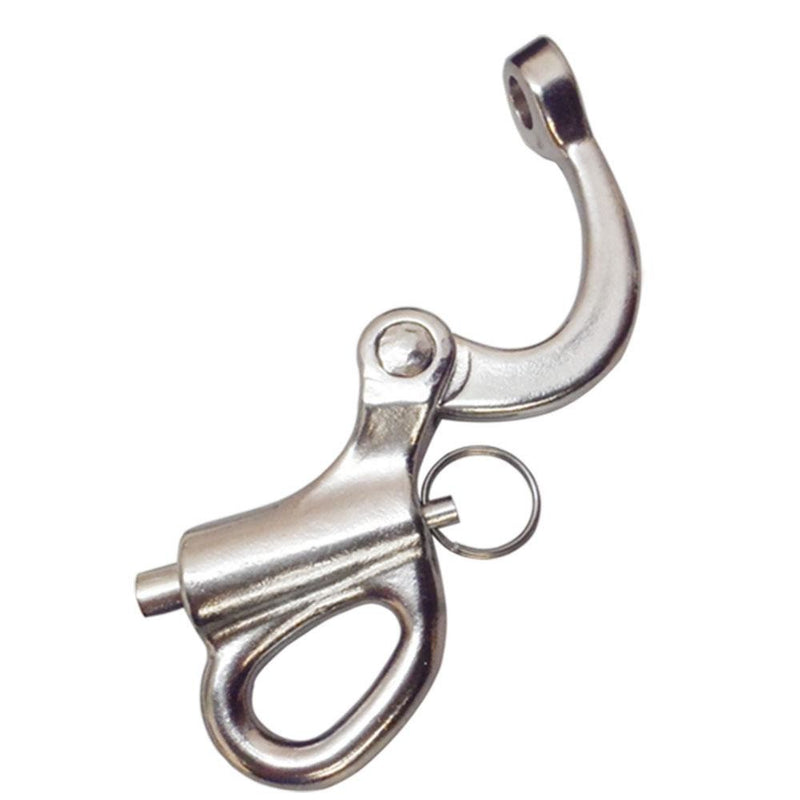 Stainless Steel 316 Fixed Eye Snap Shackle 3-3/4" Sailboat Quick Release Locking