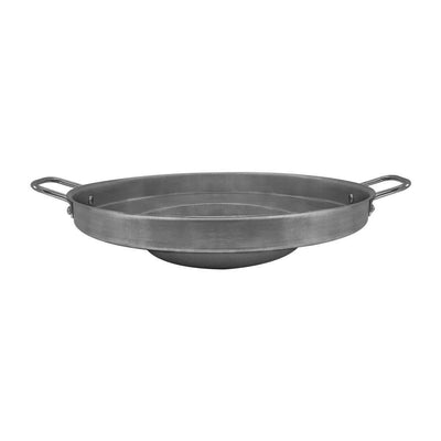 Stainless Steel Concave Comal Frying Pan 3-1/2'' Depth Cookware