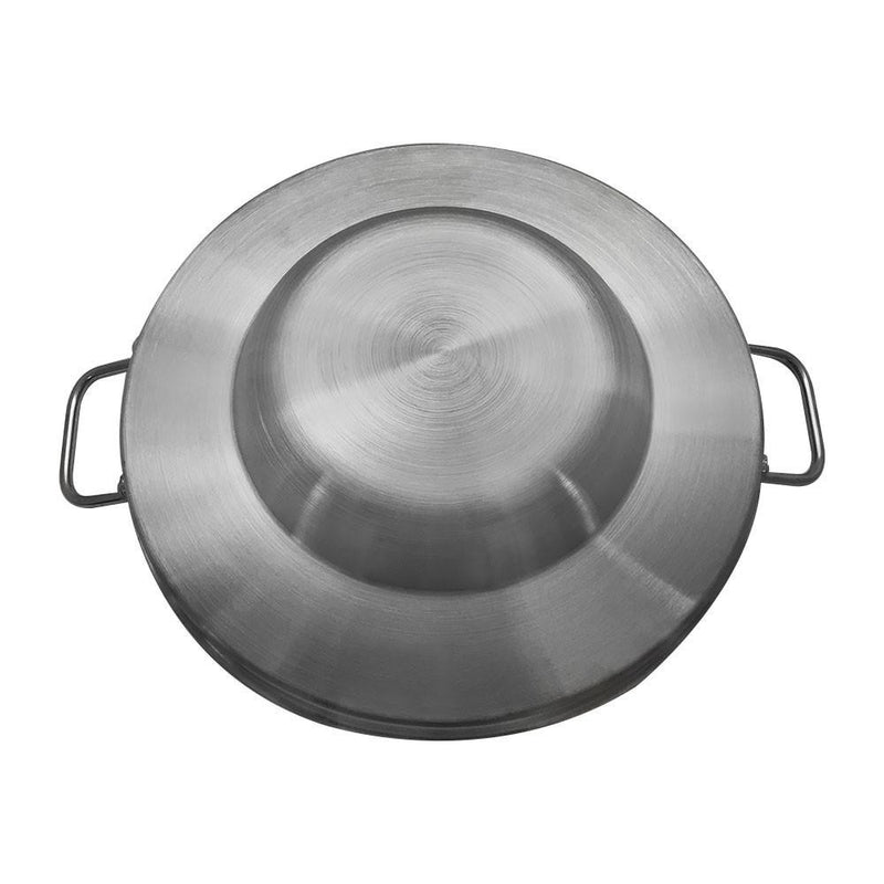 Stainless Steel Concave Comal Frying Pan 3-1/2&