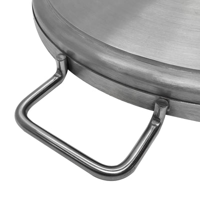 Stainless Steel Flat Comal Griddle Pan 20" With Extra Bottom Layer