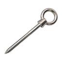 Stainless Steel Marine 3/8'' x 4'' Stainless Steel Screw Lag Eye Bolt 316-5 Pc