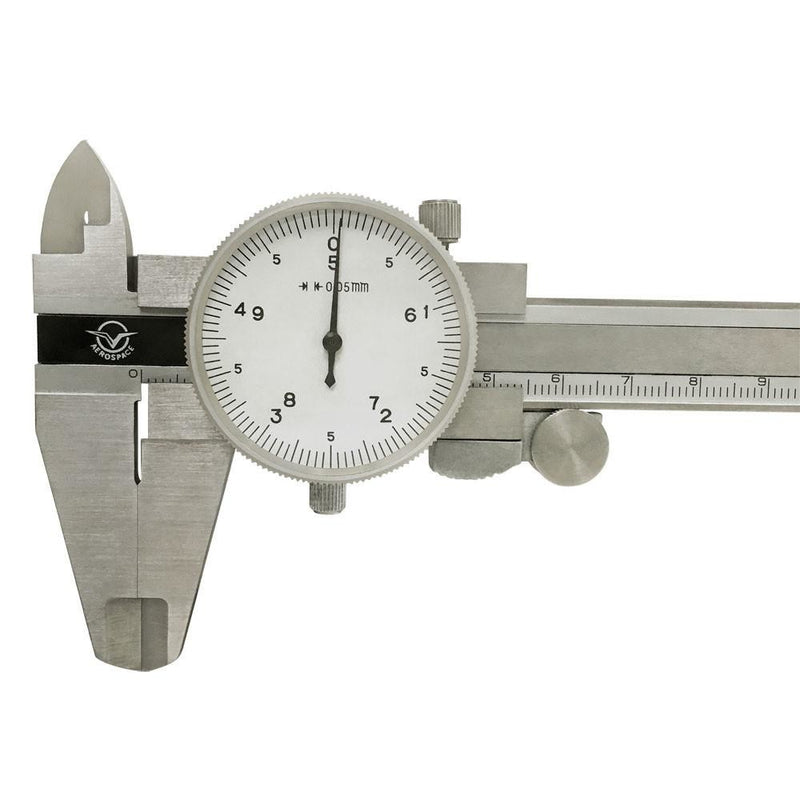 Stainless Steel Metric Dial Caliper Precision Hardened 150mm/0.05mm