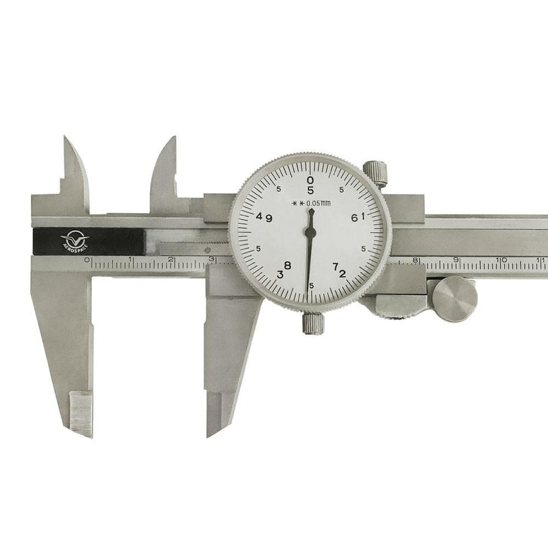 Stainless Steel Metric Dial Caliper Precision Hardened 150mm/0.05mm