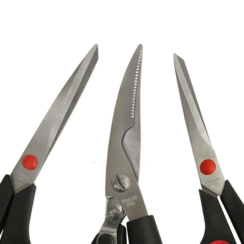 Stainless Steel Multi-Purpose Utility Scissors Set 3Pc
