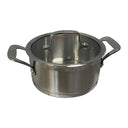 Stainless Steel Stock Pot with Lid, 6-Quart Cooking Pot Pan Cookware