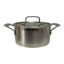 Stainless Steel Stock Pot with Lid, 6-Quart Cooking Pot Pan Cookware
