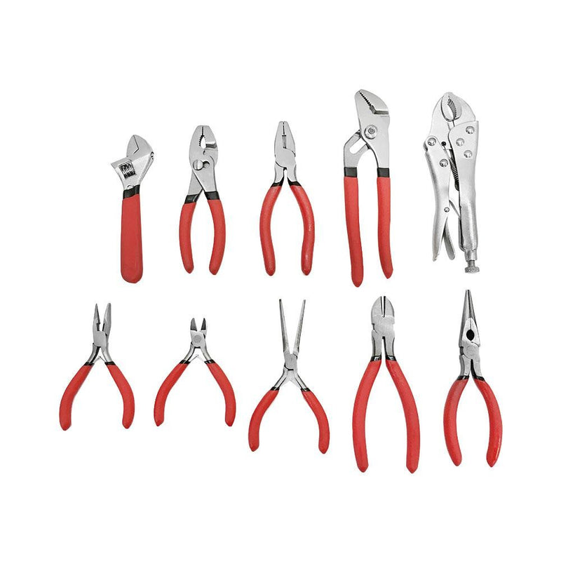 Steel Pliers Set 10 Pc Non-Slip Grip Handles Pliers Tool