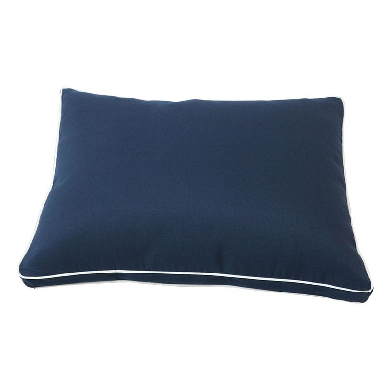 Model-1 -  AD101 Full Contrast Pipe Trim Bolster & Back Pillow Cushion Outdoor SLIP COVER ONLY