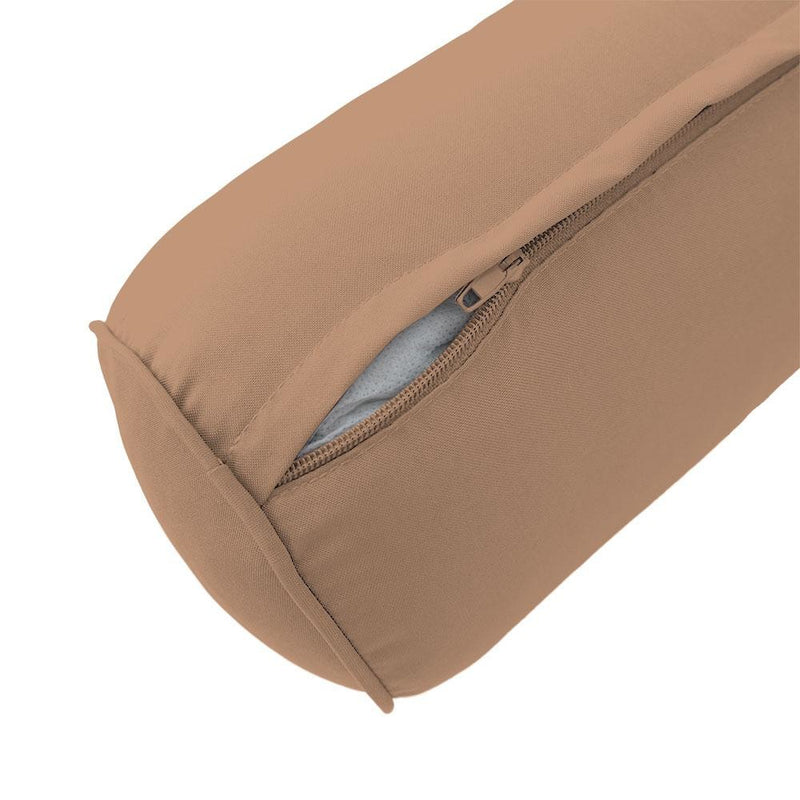 Model-1 -  AD104 Full Pipe Trim Bolster & Back Pillow Cushion Outdoor SLIP COVER ONLY