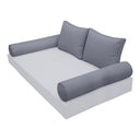 Model-1 - AD001 Crib Pipe Trim Bolster & Back Pillow Cushion Outdoor SLIP COVER ONLY