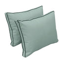 Model-1 - AD002 Twin Contrast Pipe Trim Bolster & Back Pillow Cushion Outdoor SLIP COVER ONLY