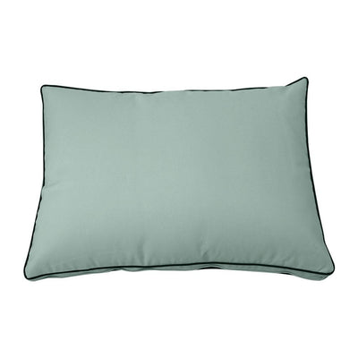 Model-1 - AD002 Twin Contrast Pipe Trim Bolster & Back Pillow Cushion Outdoor SLIP COVER ONLY