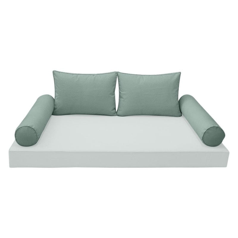 Model-1 - AD002 Twin Pipe Trim Bolster & Back Pillow Cushion Outdoor SLIP COVER ONLY
