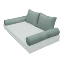 Model-1 - AD002 Twin Pipe Trim Bolster & Back Pillow Cushion Outdoor SLIP COVER ONLY