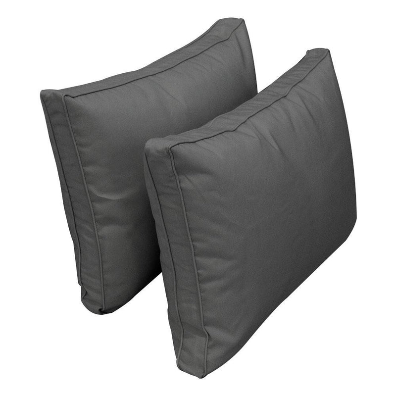 Model-1 - AD003 Full Pipe Trim Bolster & Back Pillow Cushion Outdoor SLIP COVER ONLY