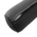 Model-1 - AD003 Queen Pipe Trim Bolster & Back Pillow Cushion Outdoor SLIP COVER ONLY