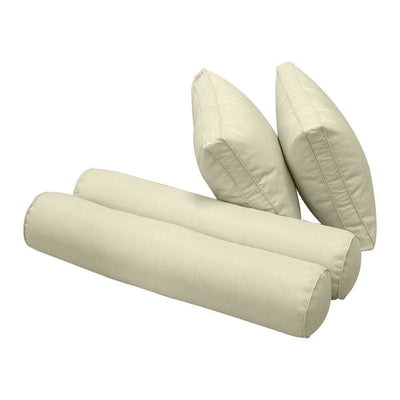 Model-1 - AD005 Crib Pipe Trim Bolster & Back Pillow Cushion Outdoor SLIP COVER ONLY