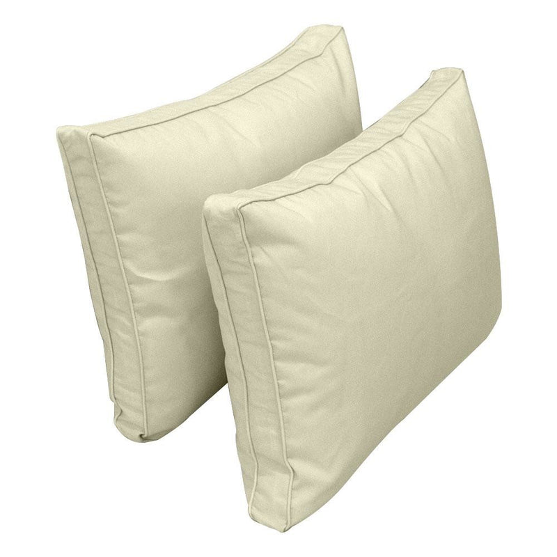 Model-1 - AD005 Crib Pipe Trim Bolster & Back Pillow Cushion Outdoor SLIP COVER ONLY