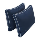 Model-1 - AD101 Crib Contrast Pipe Trim Bolster & Back Pillow Cushion Outdoor SLIP COVER ONLY