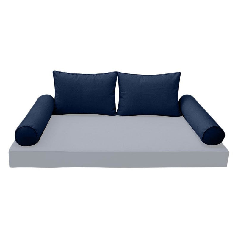 Model-1 - AD101 Full Pipe Trim Bolster & Back Pillow Cushion Outdoor SLIP COVER ONLY