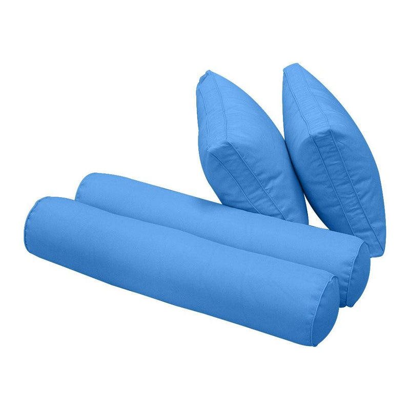 Model-1 - AD102 Twin Pipe Trim Bolster & Back Pillow Cushion Outdoor SLIP COVER ONLY