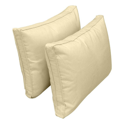 Model-1 - AD103 Crib Pipe Trim Bolster & Back Pillow Cushion Outdoor SLIP COVER ONLY
