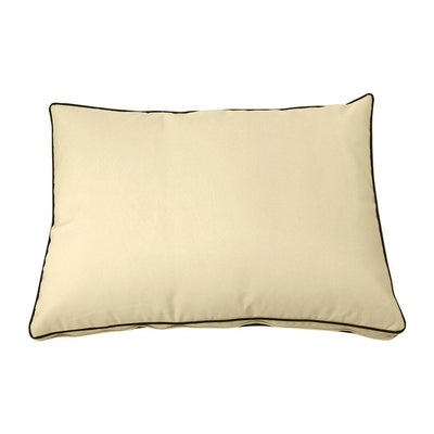 Model-1 - AD103 Full Contrast Pipe Trim Bolster & Back Pillow Cushion Outdoor SLIP COVER ONLY