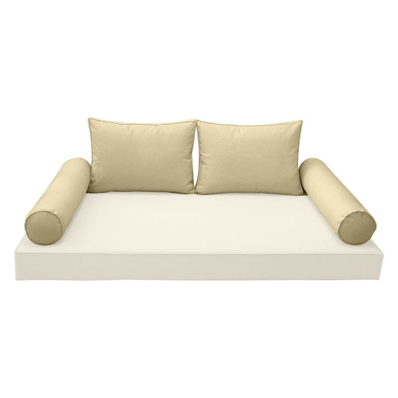 Model-1 - AD103Full Pipe Trim Bolster & Back Pillow Cushion Outdoor SLIP COVER ONLY