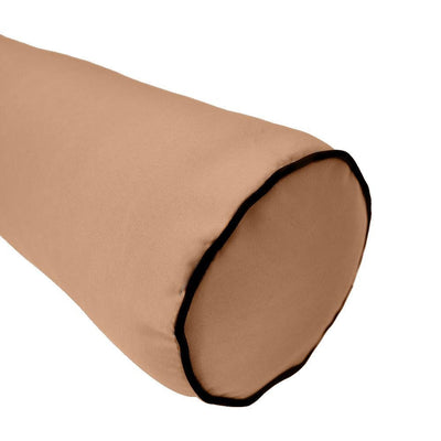Model-1 - AD104 Full Contrast Pipe Trim Bolster & Back Pillow Cushion Outdoor SLIP COVER ONLY