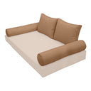 Model-1 - AD104 Queen Pipe Trim Bolster & Back Pillow Cushion Outdoor SLIP COVER ONLY