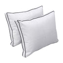 Model-1 - AD105 Crib Contrast Pipe Trim Bolster & Back Pillow Cushion Outdoor SLIP COVER ONLY