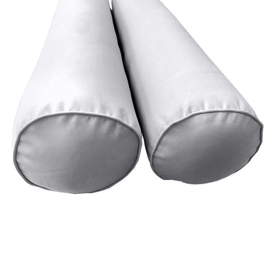 Model-1 - AD105 Queen Pipe Trim Bolster & Back Pillow Cushion Outdoor SLIP COVER ONLY